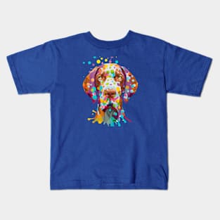 Pointer Dog Pointy Dotted Design Kids T-Shirt